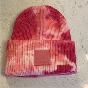 Pink tye dye CC Beanie